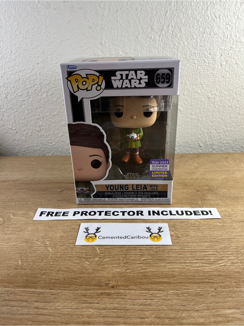 Young Leia w/ Lola Funko Pop #659 Star Wars SDCC 2023 Vaulted NOT MINT